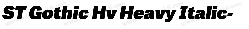 ST Gothic Hv Heavy Italic字体转换